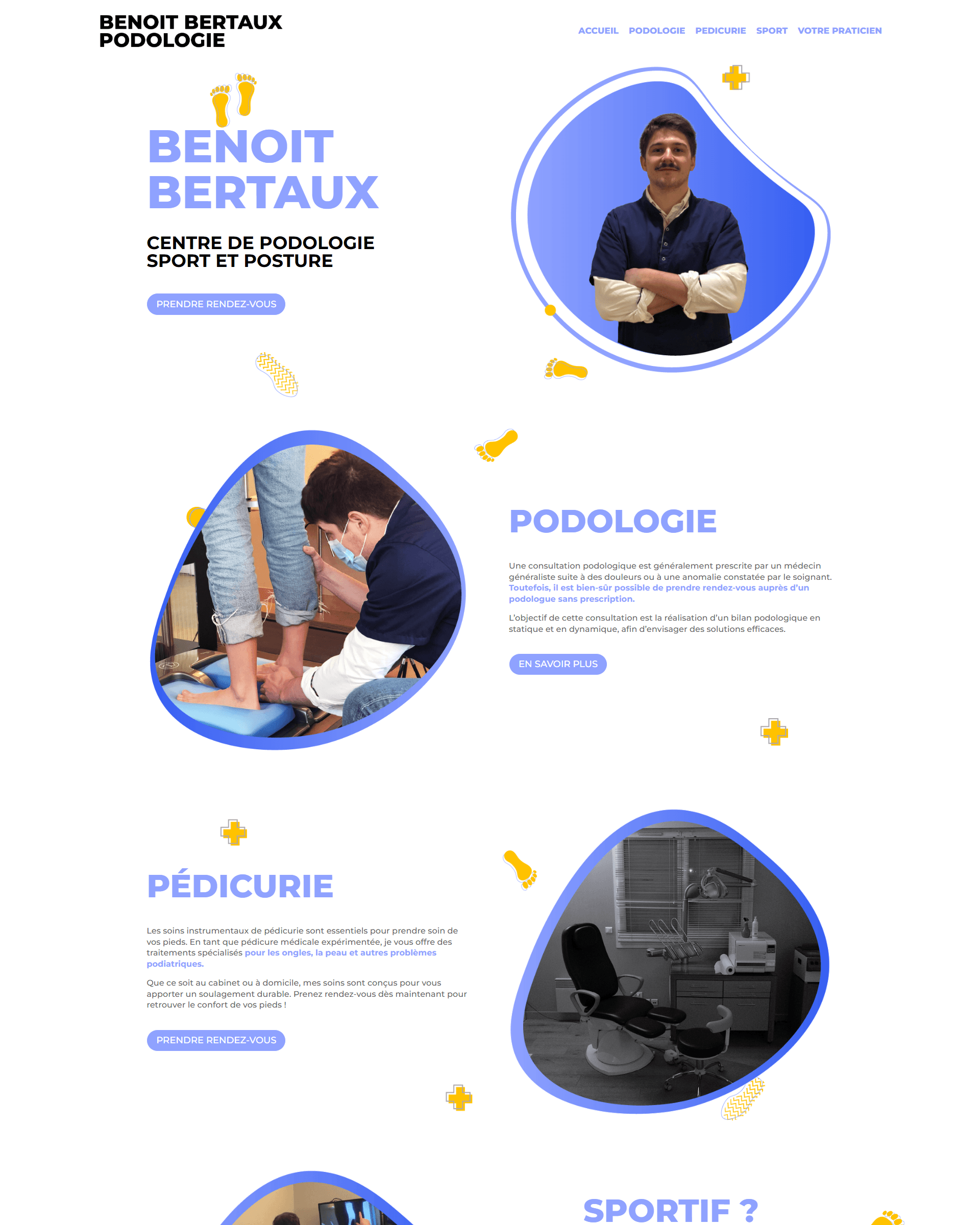 Site vitrine — vue principale