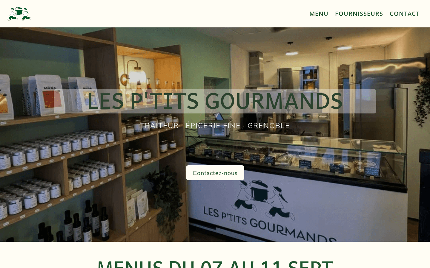 Site vitrine Les P'tits Gourmands