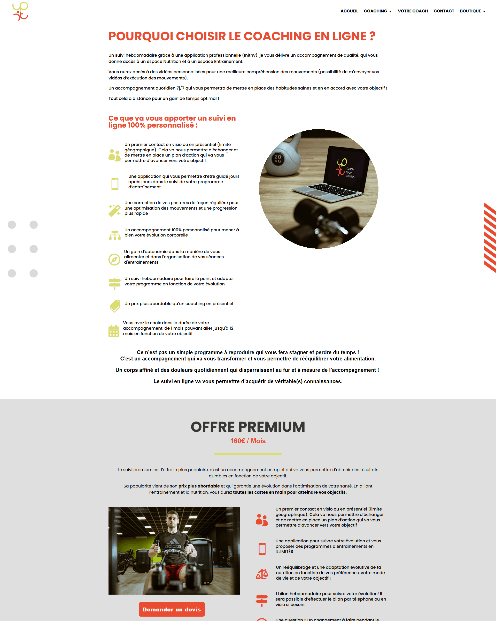 Site vitrine + Woocommerce — vue secondaire